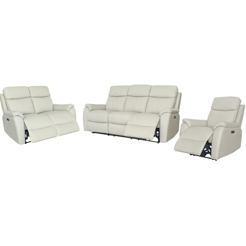 Kingsmere 6-Seater Power Recliner Suite with USB - Grey