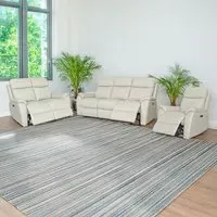 Kingsmere 6-Seater Power Recliner Suite with USB - Grey