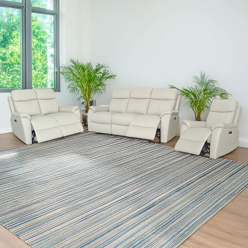 Kingsmere 6-Seater Power Recliner Suite with USB - Grey