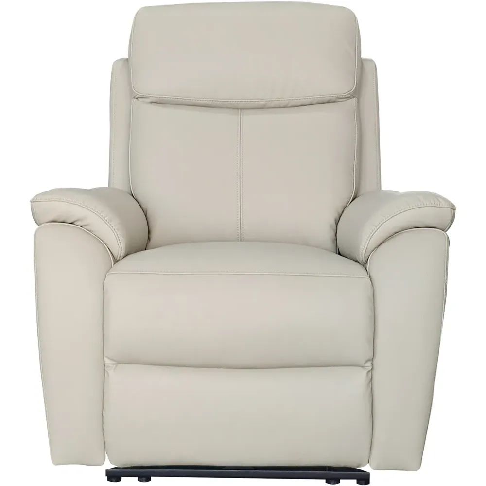 Kingsmere Power Recliner Armchair with USB - Grey, Leather