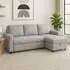Nexis 3-Seater Left Hand Chaise Corner Sofa Bed - Grey