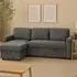 Nexis 3-Seater Right Hand Chaise Corner Sofa Bed with Storage - Charcoal