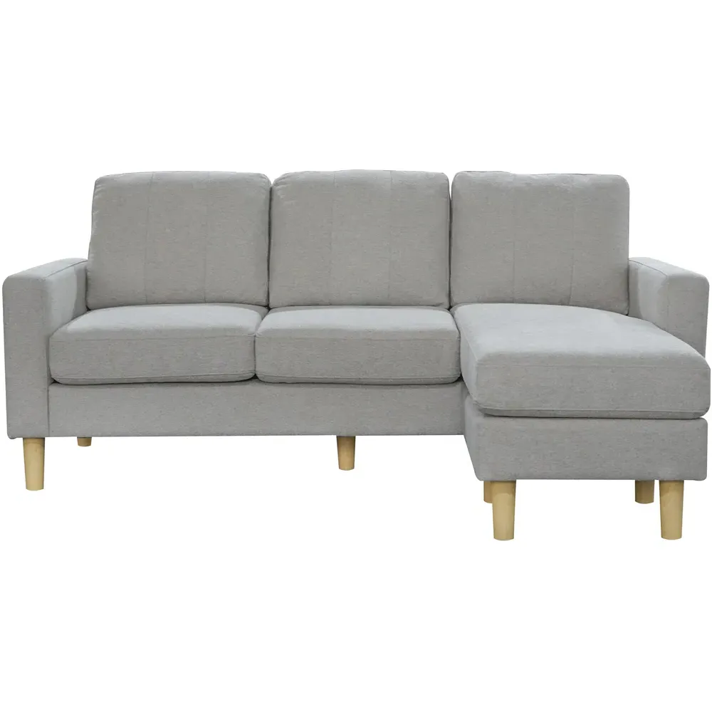 Pad 3-Seater Compact Sofa with Reversible Chaise - Grey