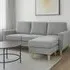 Pad 3-Seater Compact Sofa with Reversible Chaise - Grey