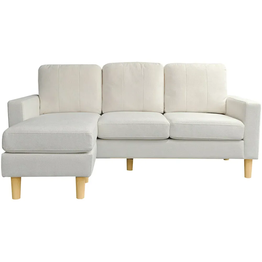 Pad 3-Seater Compact Sofa with Reversible Chaise - Natural
