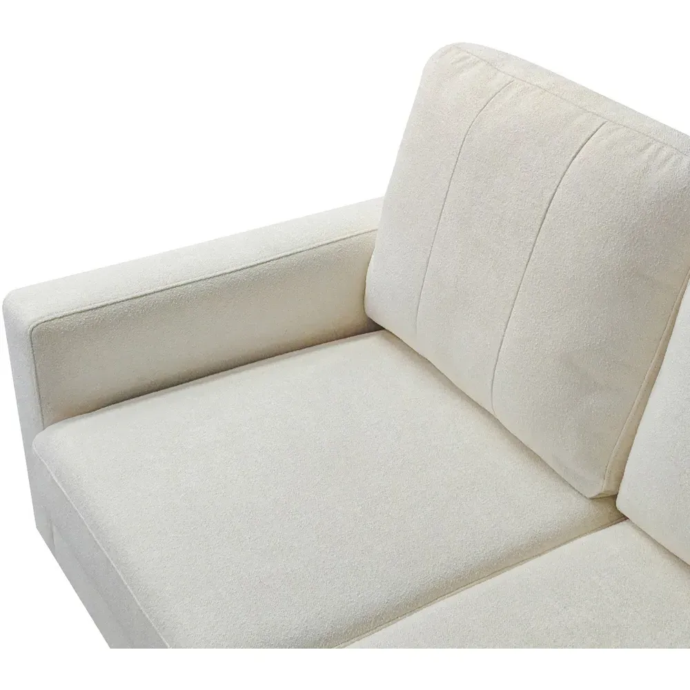 Pad 3-Seater Compact Sofa with Reversible Chaise - Natural