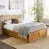 Small Double Ottoman Bed with Storage - Brown, Wood