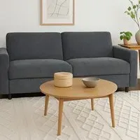 Vault 2-Seater Sofa Bed with Dual Storage - Charcoal