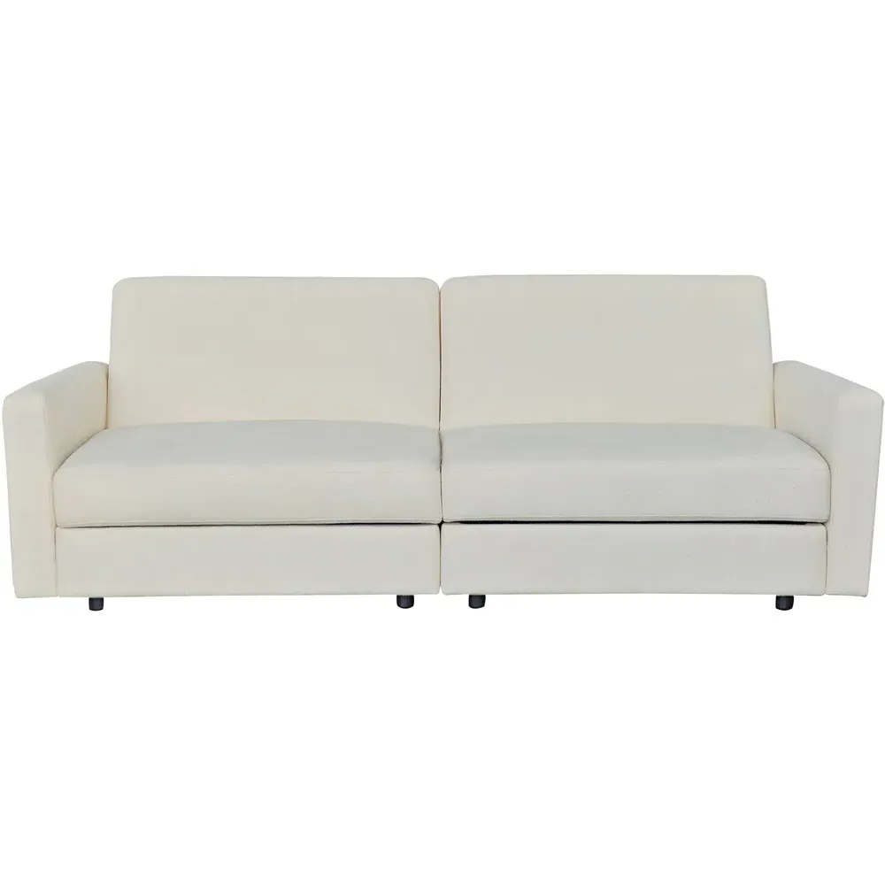 Vault 2-Seater Sofa Bed with Dual Storage - Natural