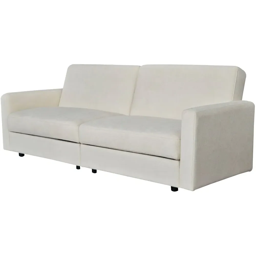 Vault 2-Seater Sofa Bed with Dual Storage - Natural