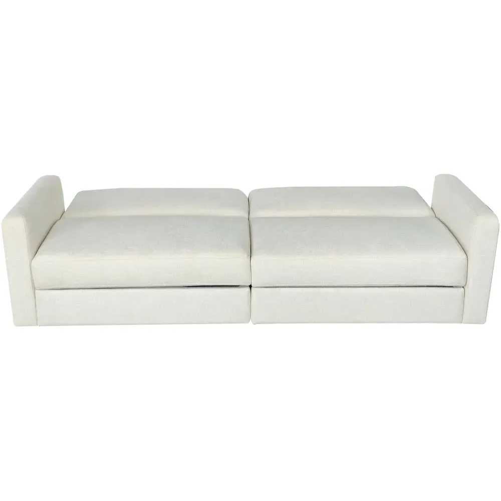 Vault 2-Seater Sofa Bed with Dual Storage - Natural
