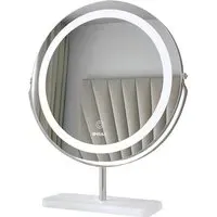 CARME Home Round Touch Sensor Light Mirror - Silver, Marble