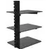 AVF 3 Shelf AV Unit - Black, Glass