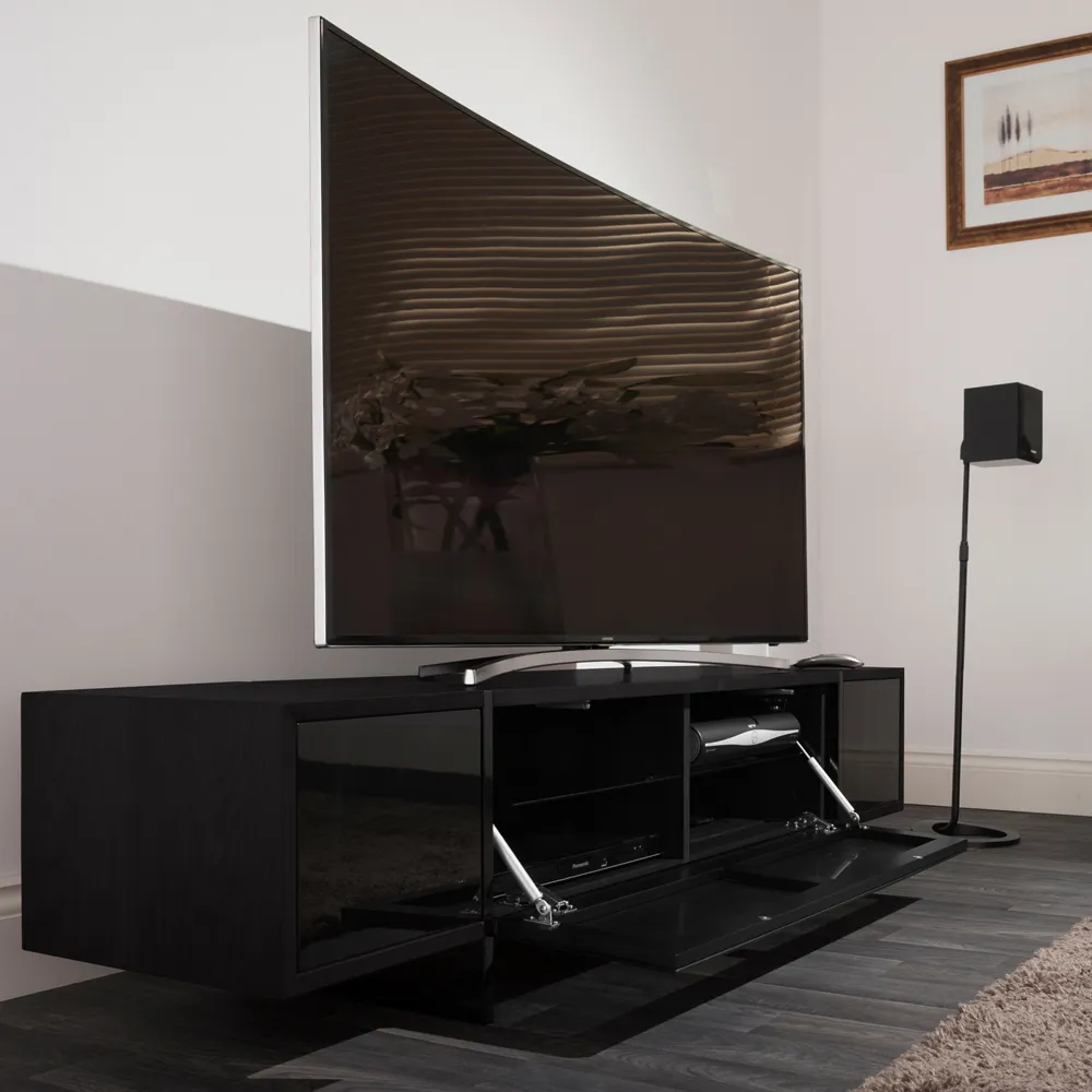 AVF Edge Drop Door TV Unit - Black