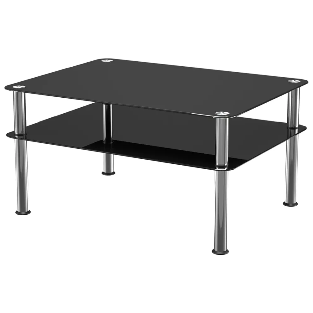 Classic Coffee Table - Black, Glass
