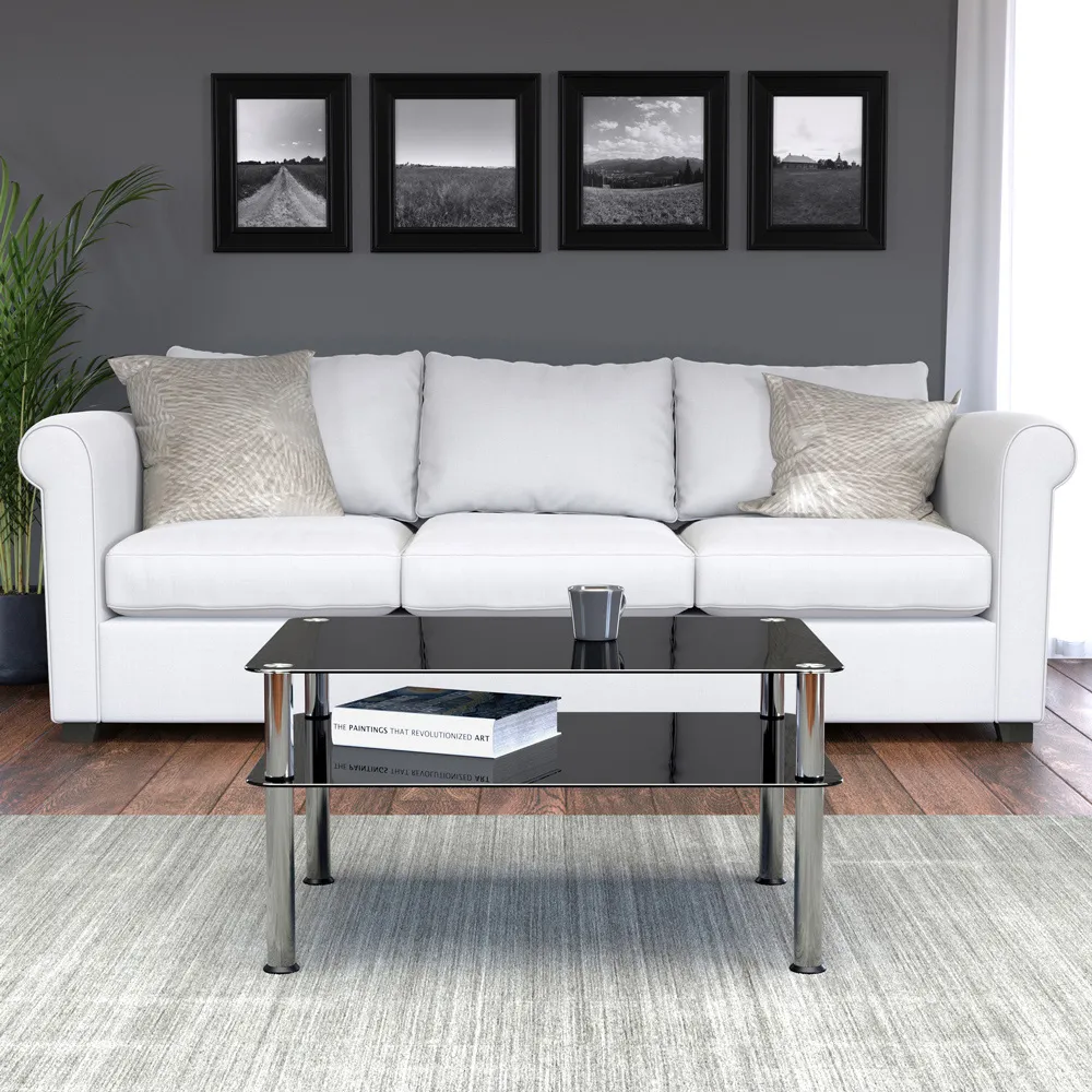 Classic Coffee Table - Black, Glass