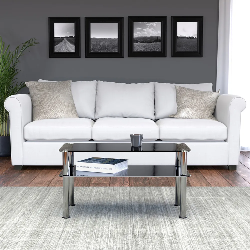 Classic Coffee Table - Black, Glass