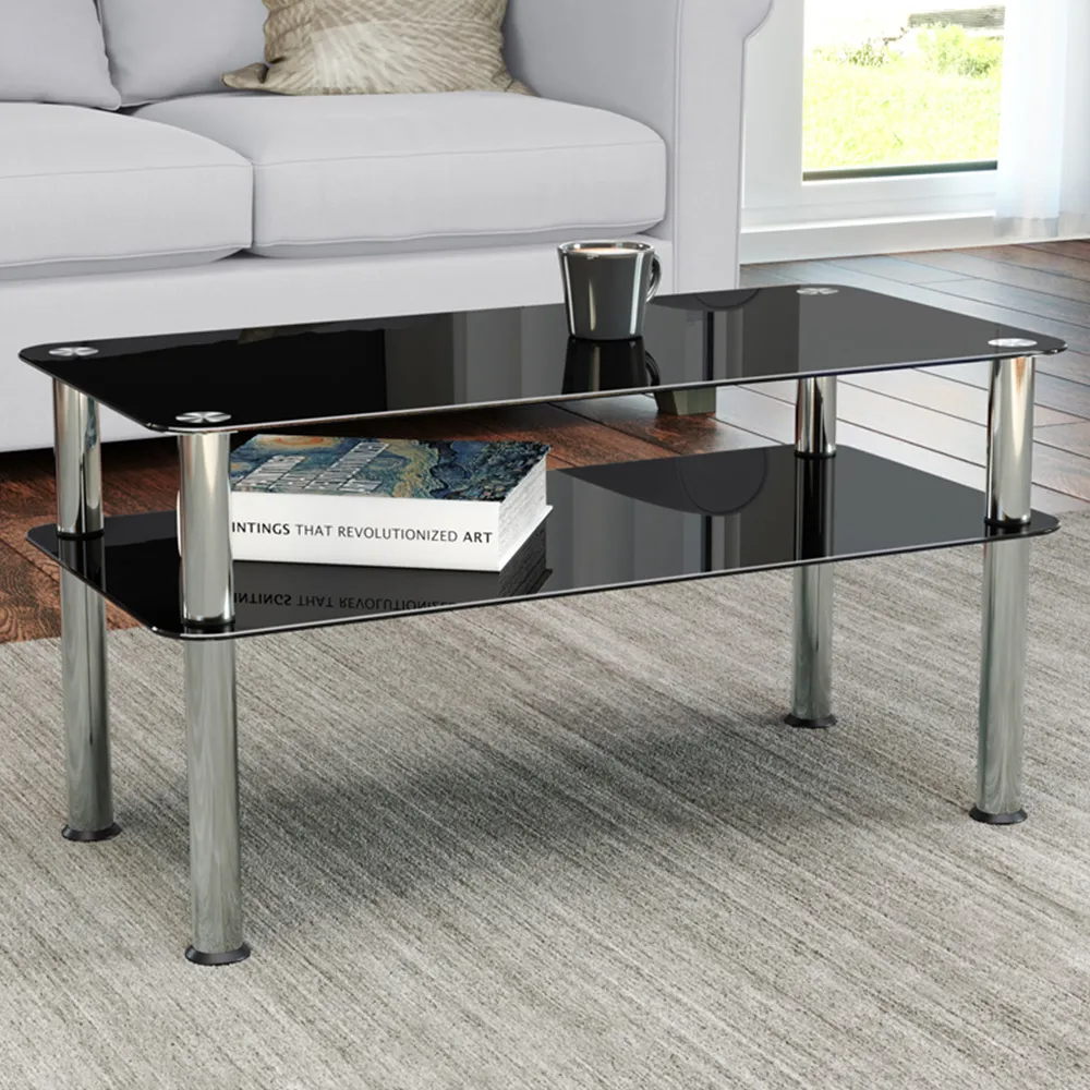 Classic Coffee Table - Black, Glass