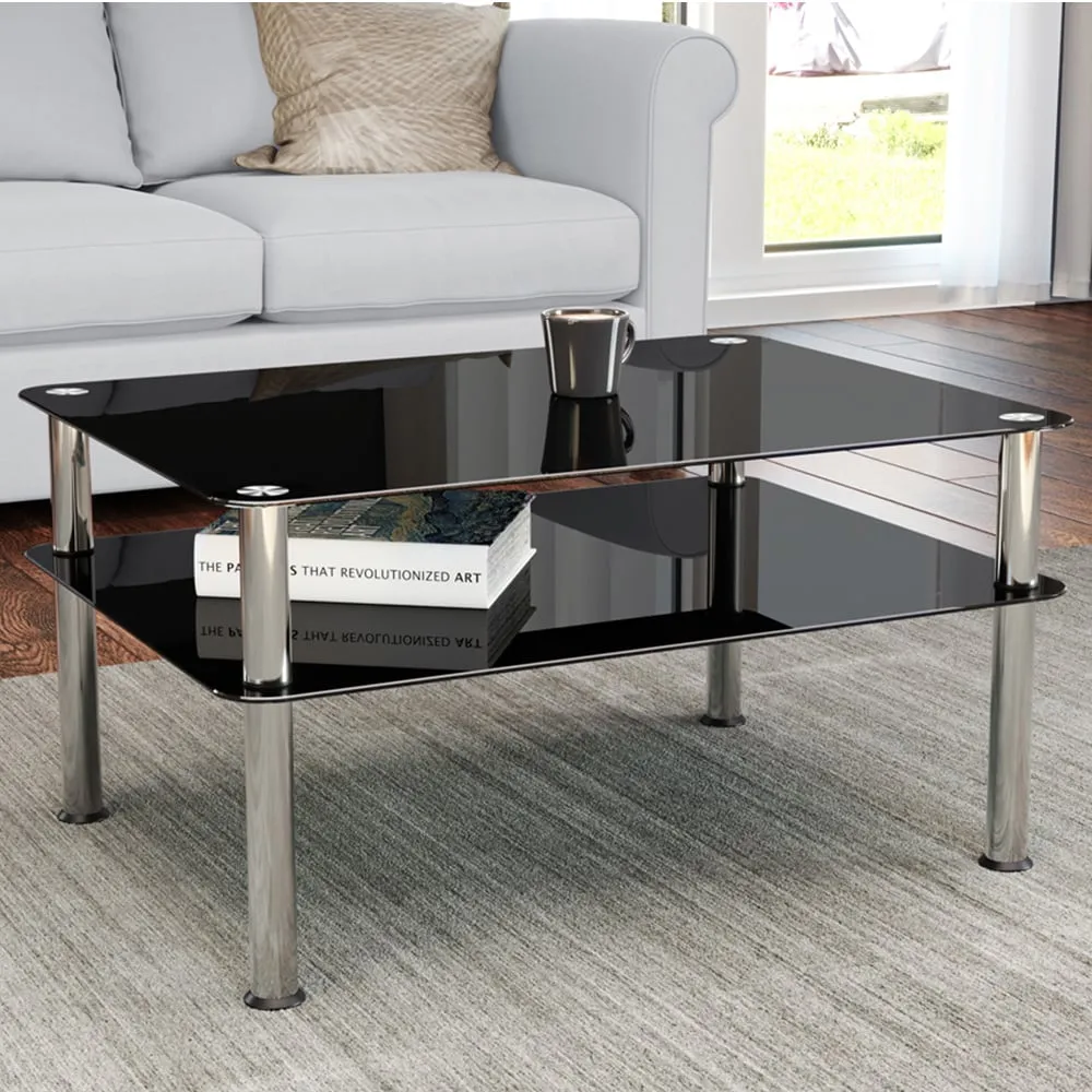 Classic Coffee Table - Black, Glass