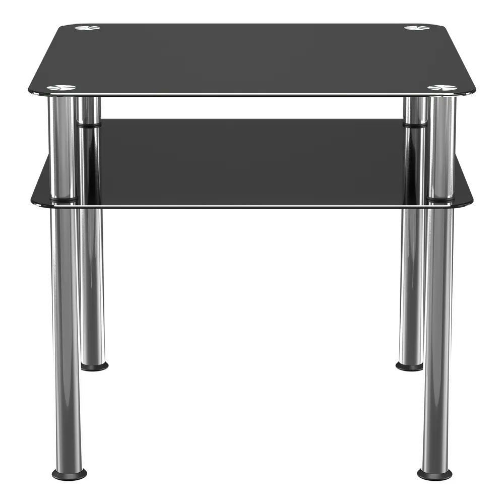 Classic Side Table - Black, Glass
