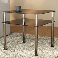 Classic Side Table - Black, Glass