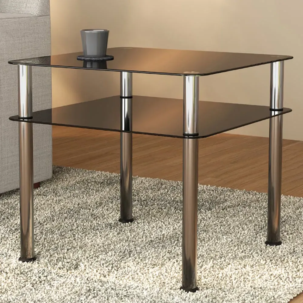 Classic Side Table - Black, Glass image