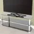 Corner TV Unit - Black, Glass