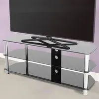 Corner TV Unit - Black, Glass