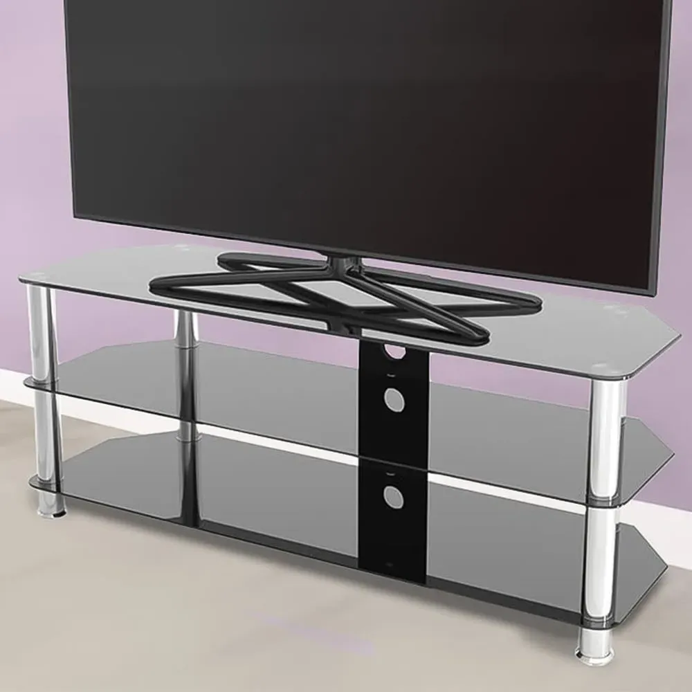 Corner TV Unit - Black, Glass
