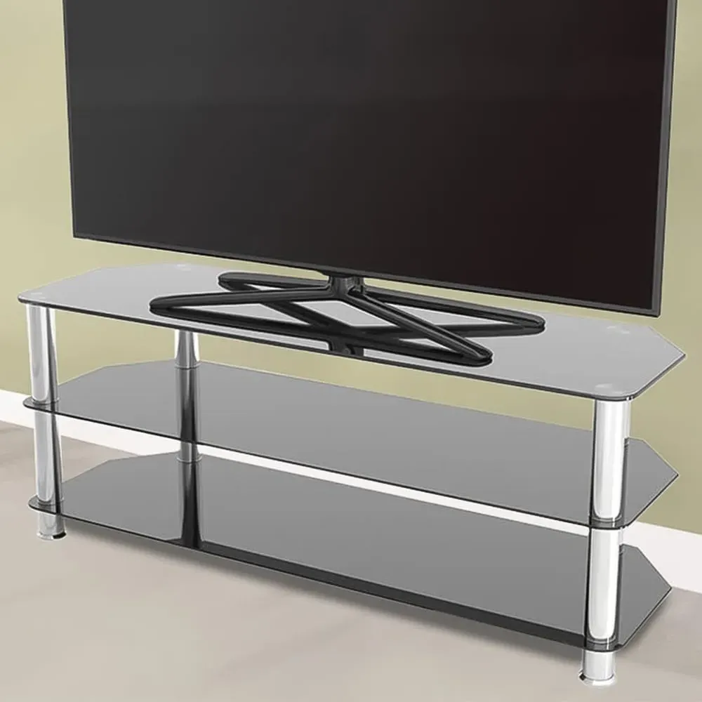 Corner TV Unit - Black, Glass image