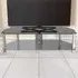 2 Shelf Corner TV Unit - Black, Glass