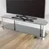 2 Shelf Corner TV Unit - Black, Glass