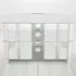 2 Shelf Corner TV Unit with Cable Management - Clear, Glass