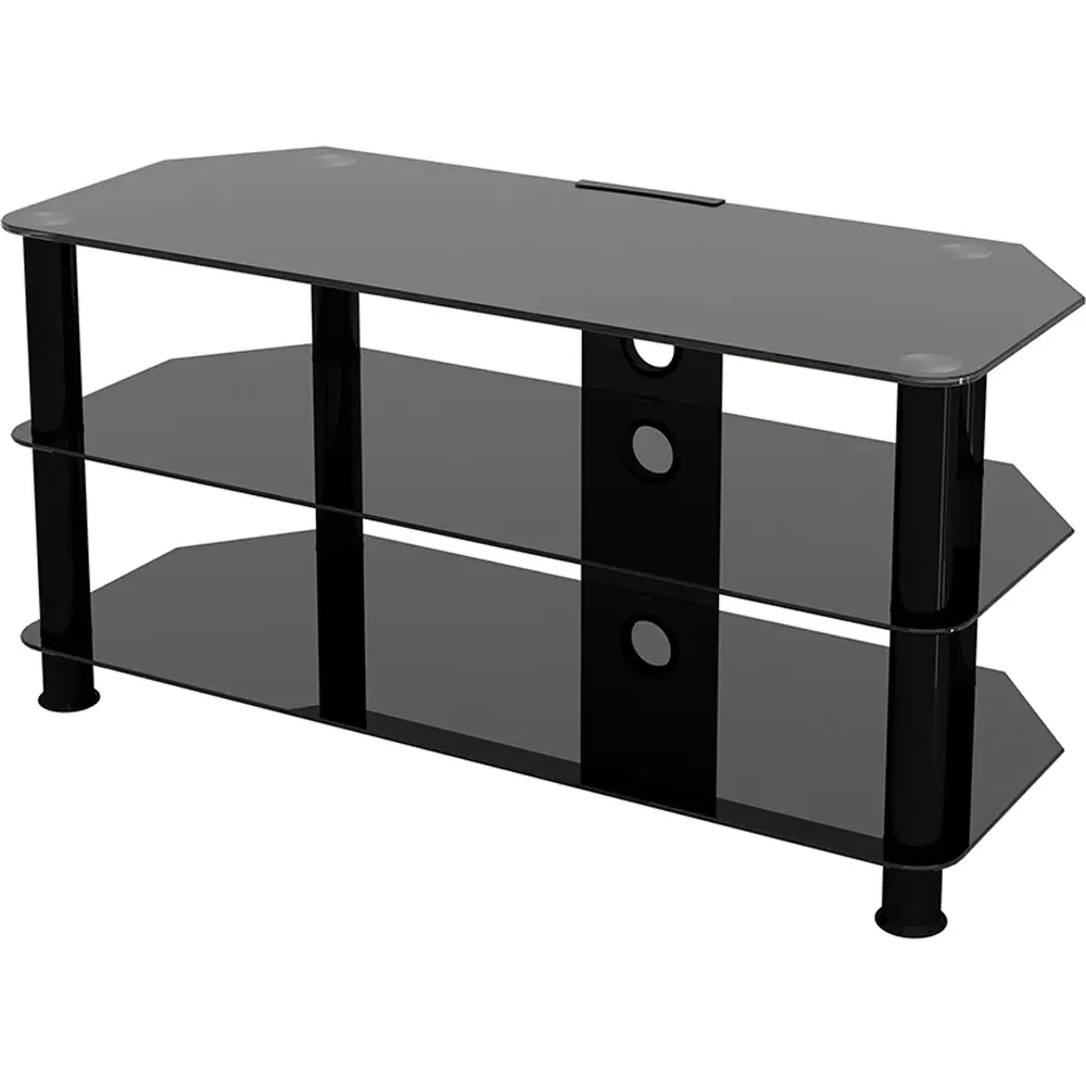 AVF 2 Shelf Corner TV Stand with Cable Management - Black