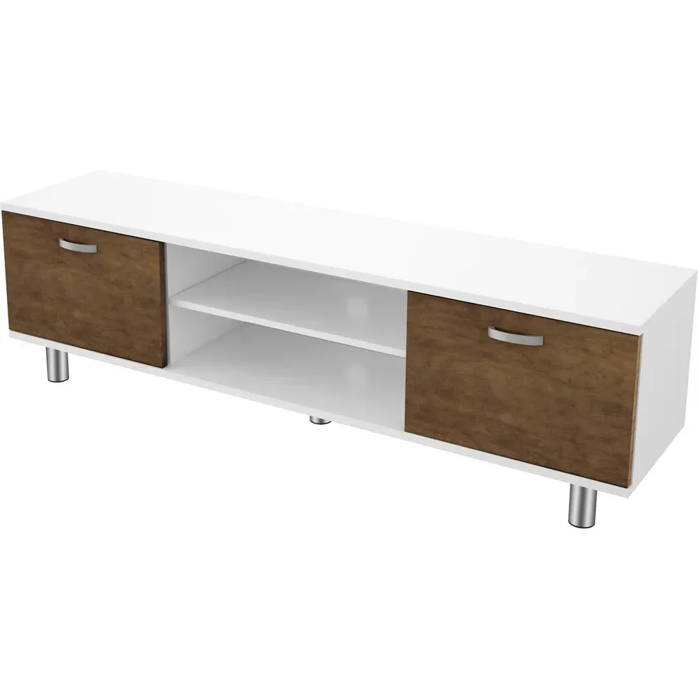 AVF Omaha 2 Door TV Unit with Storage - White, Walnut