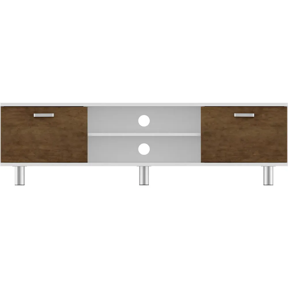 AVF Omaha 2 Door TV Unit with Storage - White, Walnut