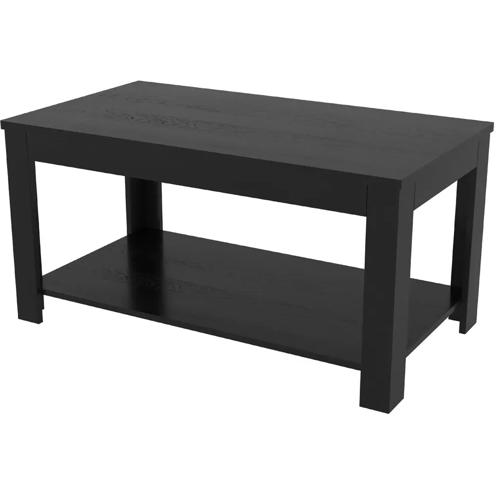Calibre Coffee Table with Storage - Black, Oak