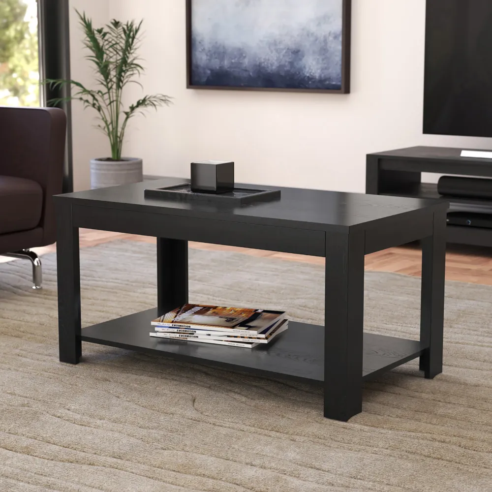 Calibre Coffee Table with Storage - Black, Oak