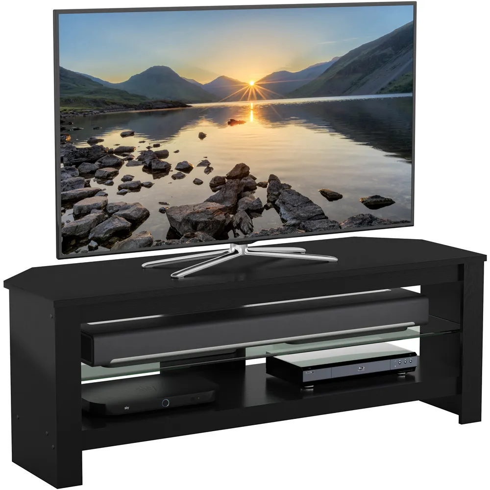 Calibre Plus 2 Shelf TV Unit - Black, Oak