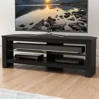 Calibre Plus 2 Shelf TV Unit - Black, Oak