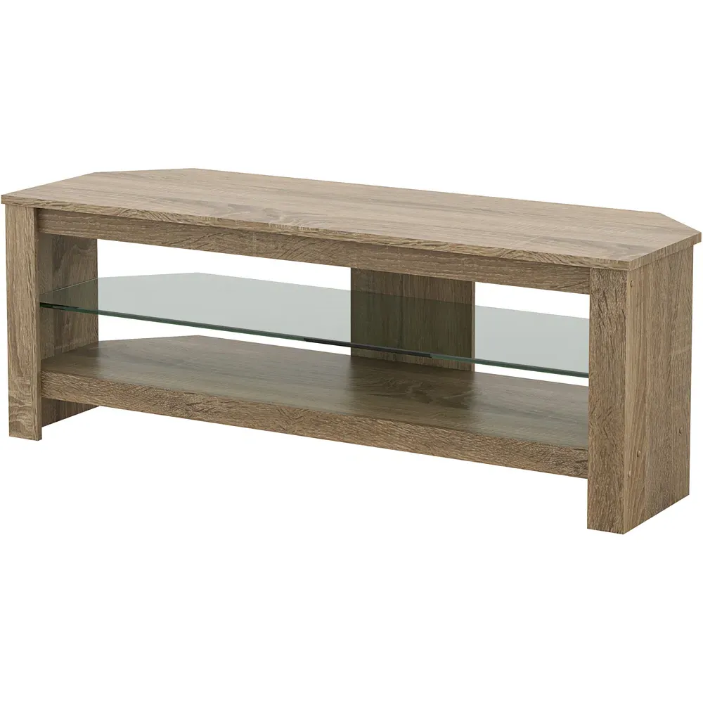 Calibre Plus 2 Shelf TV Unit - Brown, Oak