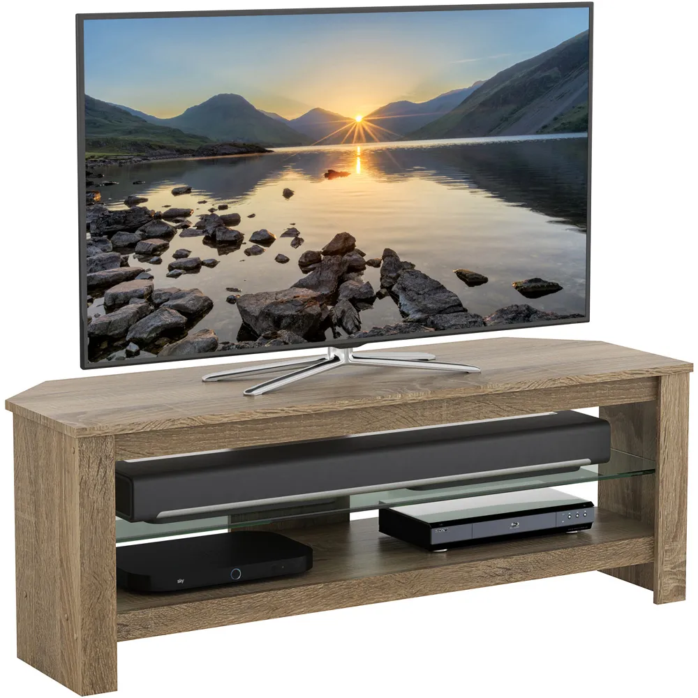 Calibre Plus 2 Shelf TV Unit - Brown, Oak