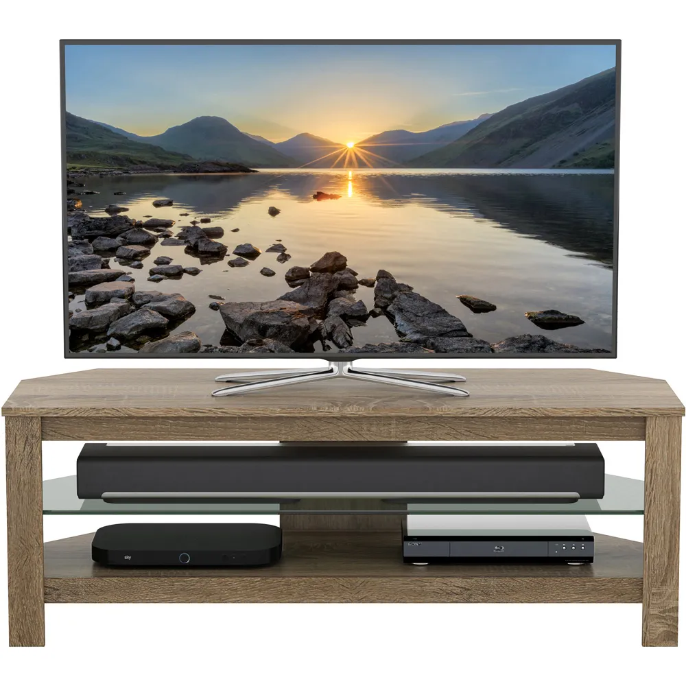 Calibre Plus 2 Shelf TV Unit - Brown, Oak