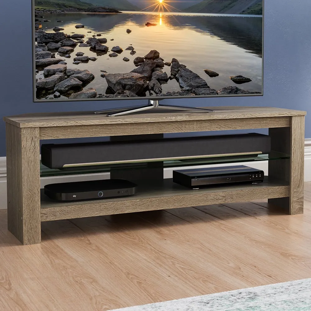 Calibre Plus 2 Shelf TV Unit - Brown, Oak