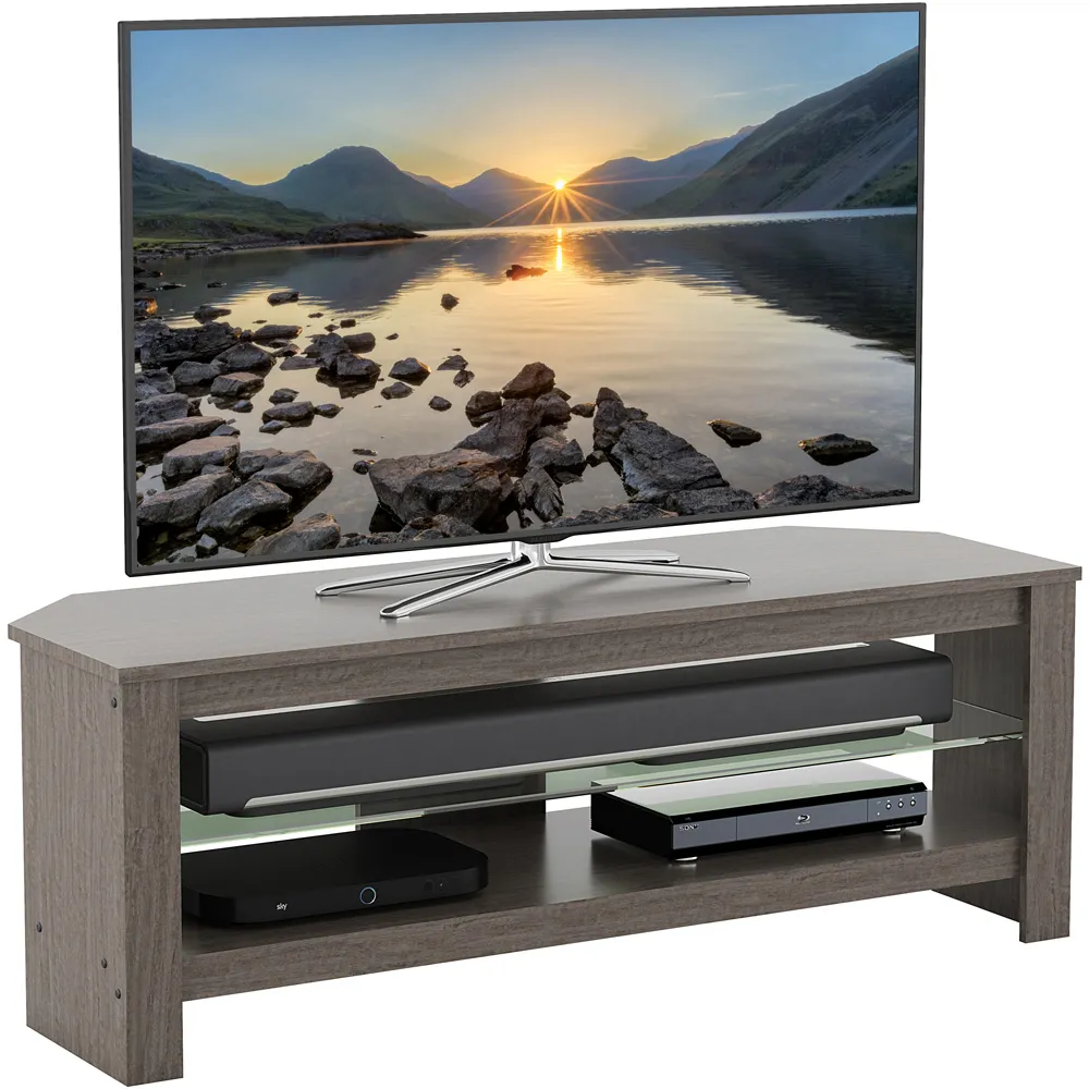 Calibre Plus 2 Shelf TV Unit - Grey, Oak