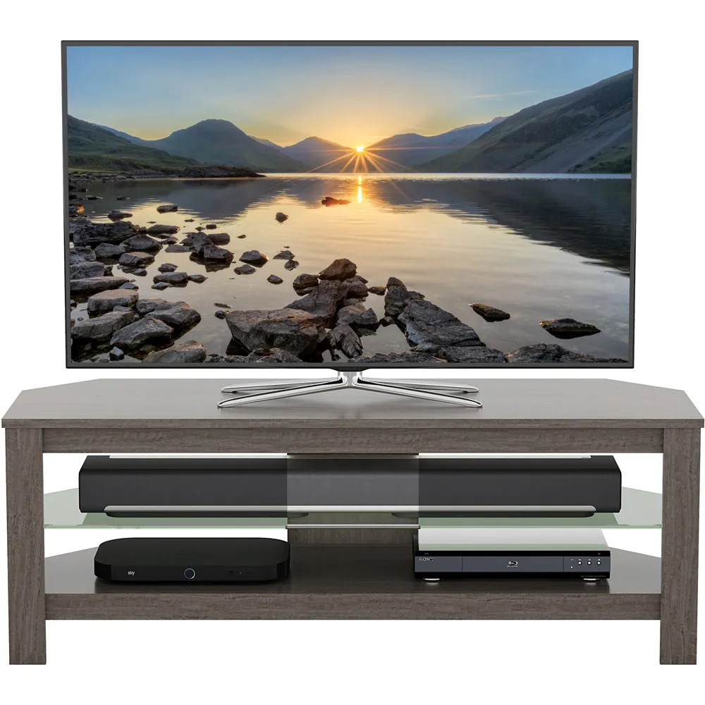 Calibre Plus 2 Shelf TV Unit - Grey, Oak
