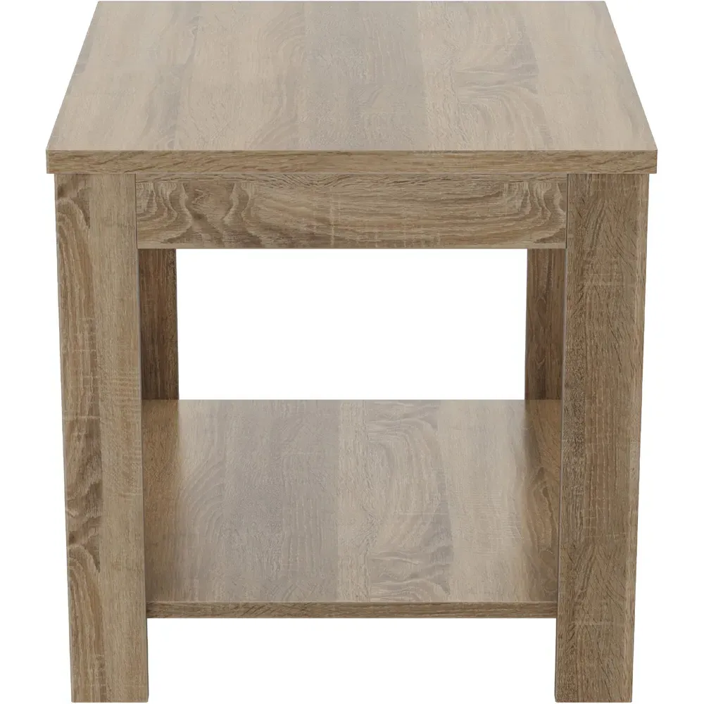 Calibre Side Table with Storage - Brown, Oak