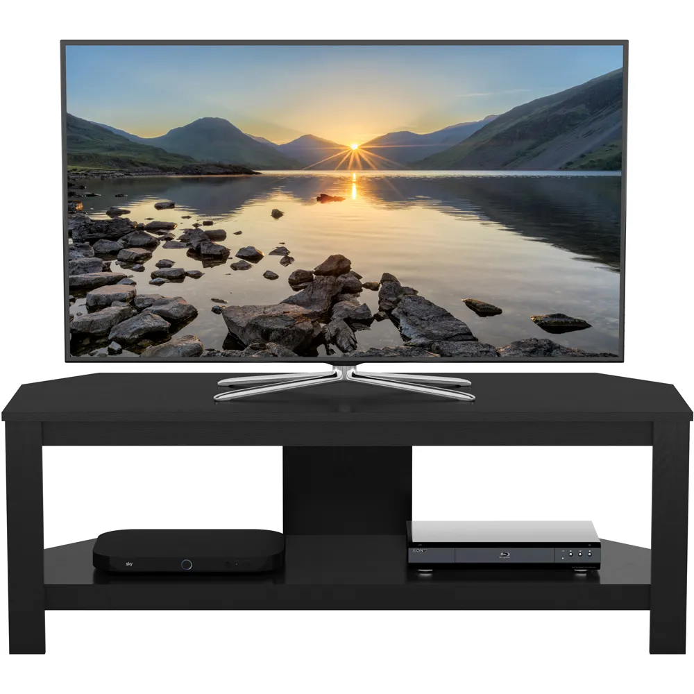 Calibre Single Shelf TV Unit - Black, Oak