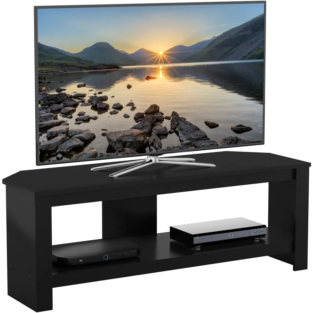 Calibre Single Shelf TV Unit - Black, Oak