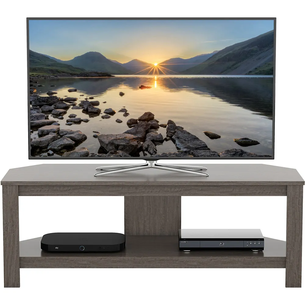 Calibre Single Shelf TV Unit - Grey, Oak